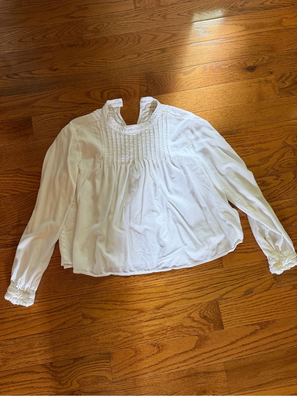 cloth & stone White Pintuck Button-Front Top